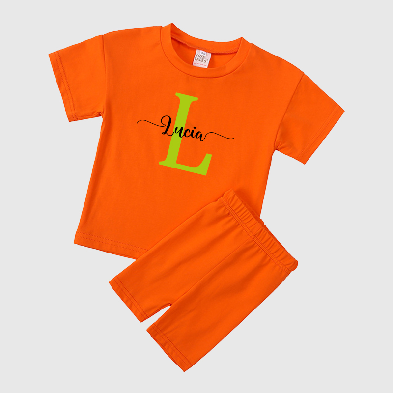 Personalized Kids Initials & Name Toddler Set | Cloth136