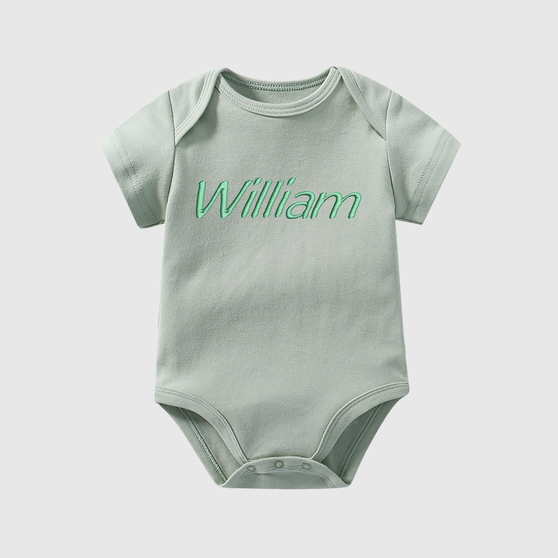 Personalized Baby Embroidered Cozy Onesie| BBCloth53