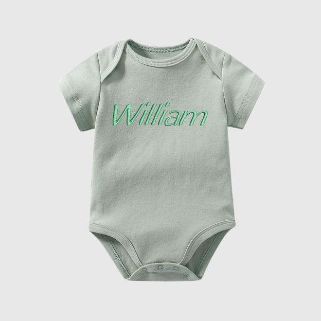Personalized Baby Embroidered Cozy Onesie| BBCloth53