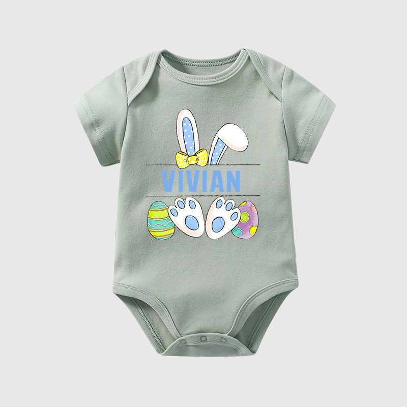 Personalized Baby Easter Cozy Onesie| BBCloth20