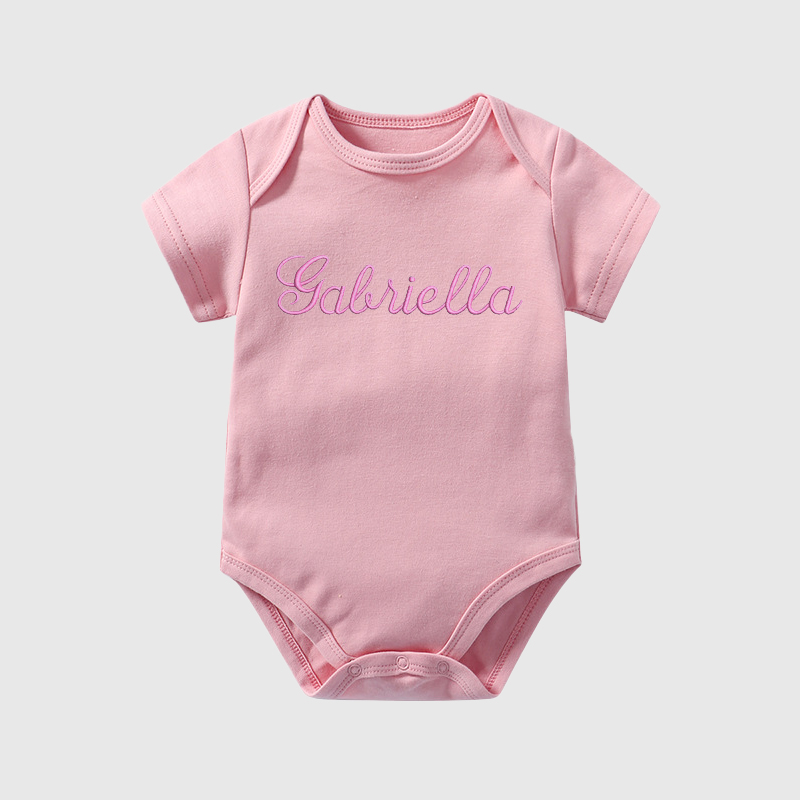 Personalized Baby Embroidered Cozy Onesie| BBCloth53