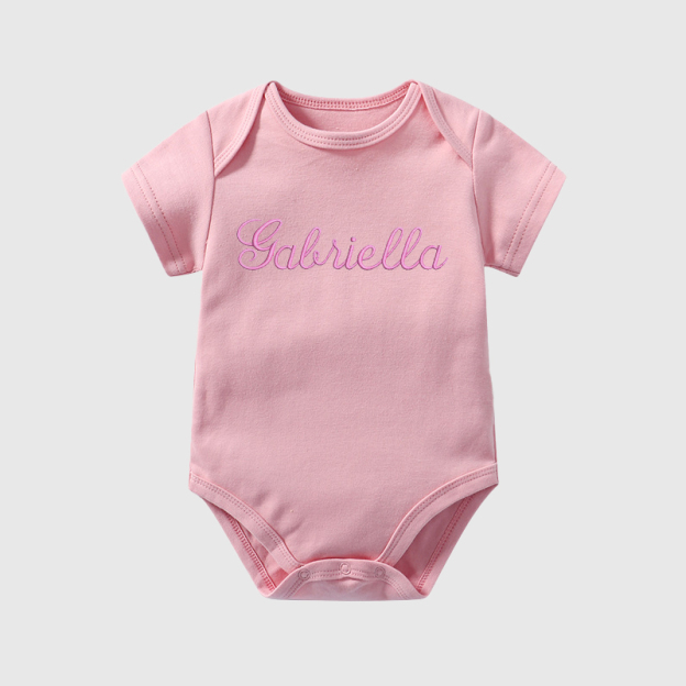 Personalized Baby Embroidered Cozy Onesie| BBCloth53