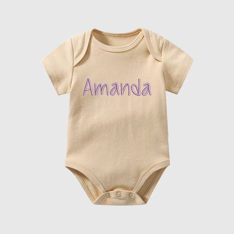 Personalized Baby Embroidered Cozy Onesie| BBCloth53