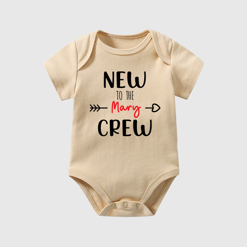 Personalized Baby New To The Crew Cozy Onesie| BBCloth17