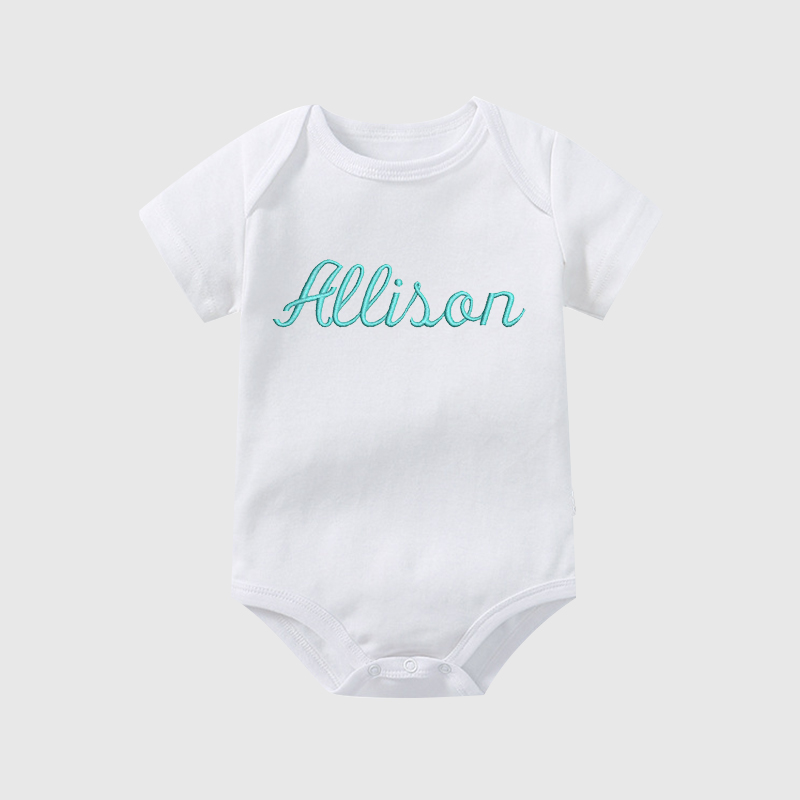 Personalized Baby Embroidered Cozy Onesie| BBCloth53