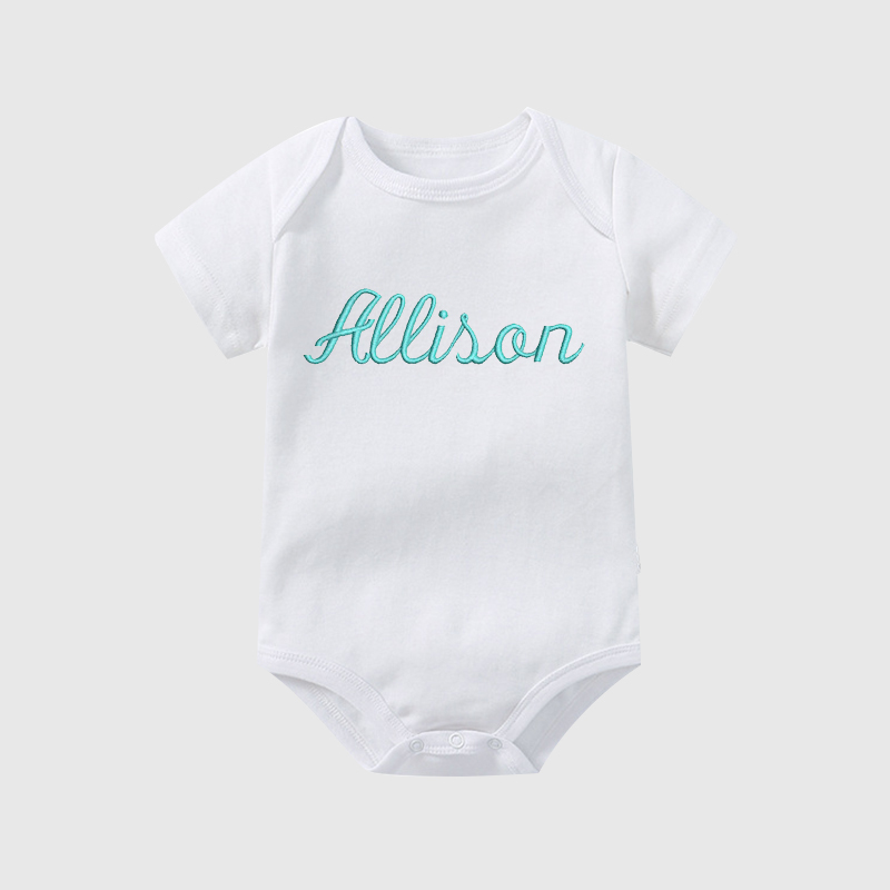Personalized Baby Embroidered Cozy Onesie| BBCloth53
