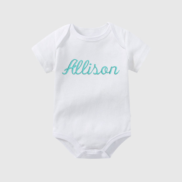 Personalized Baby Embroidered Cozy Onesie| BBCloth53