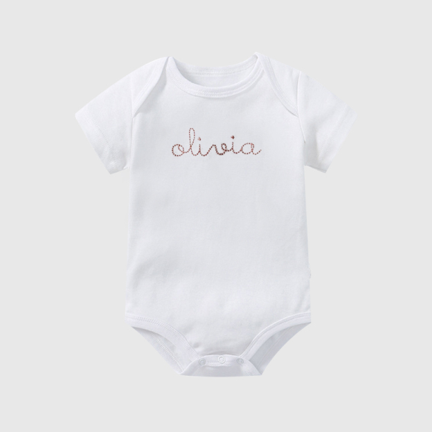 Personalized Embroidered Baby Onesie| BBCloth62