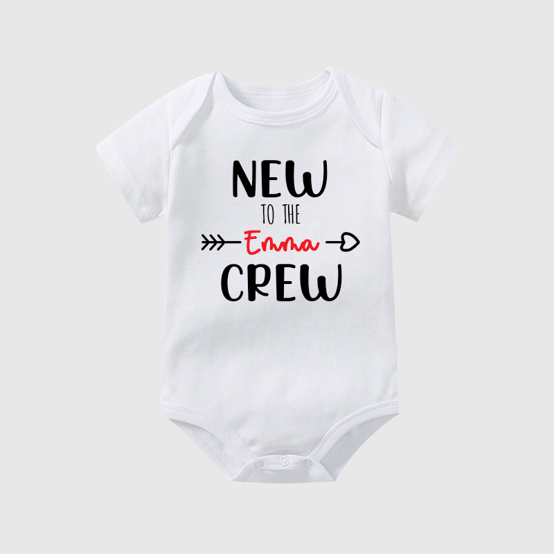 Personalized Baby New To The Crew Cozy Onesie| BBCloth17