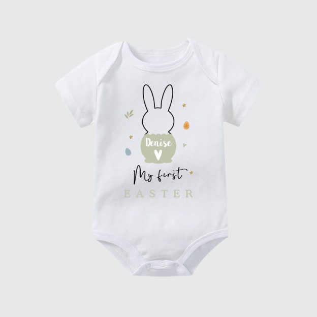 Personalized Baby First Easter Onesie| BBCloth18
