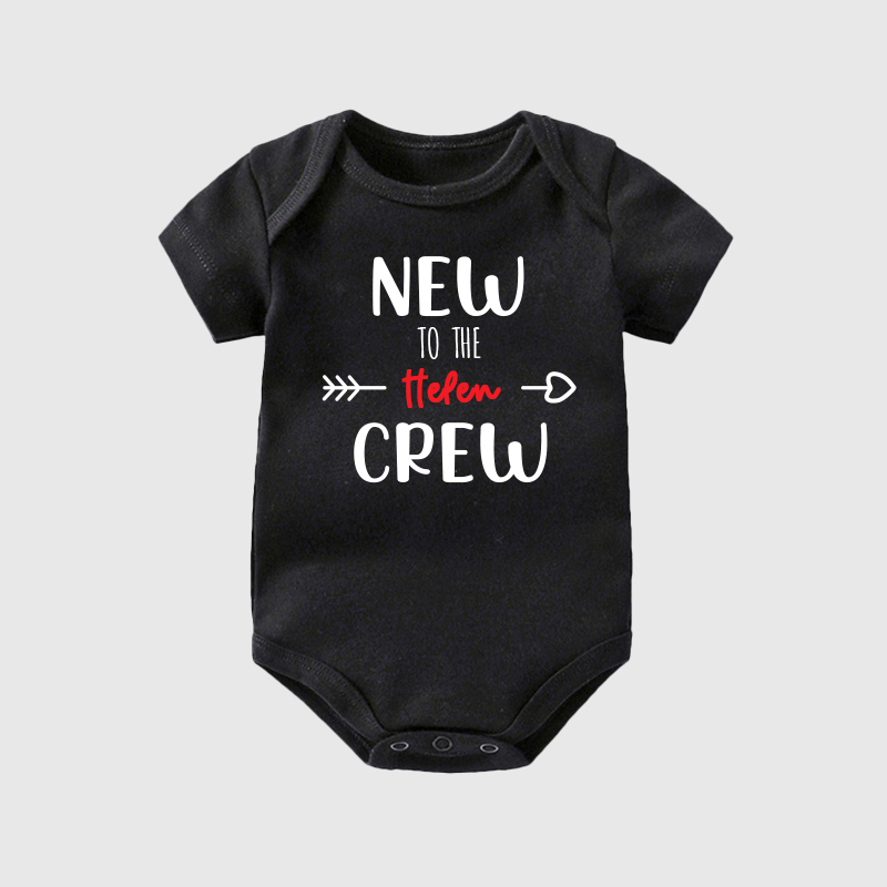 Personalized Baby New To The Crew Cozy Onesie| BBCloth17