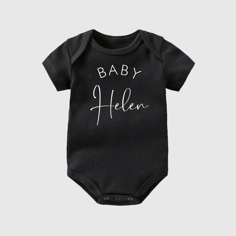 Personalized Pink Rabbit Initial Baby Onesie| BBCloth08