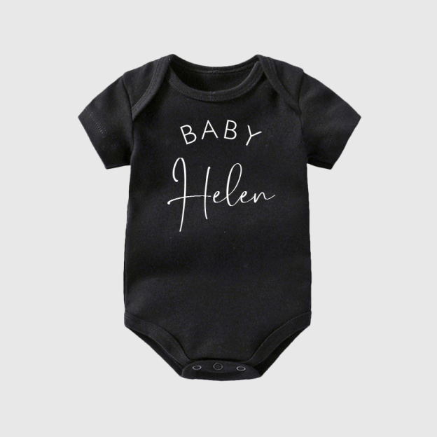 Personalized Pink Rabbit Initial Baby Onesie| BBCloth08