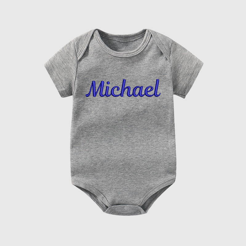 Personalized Baby Embroidered Cozy Onesie| BBCloth53