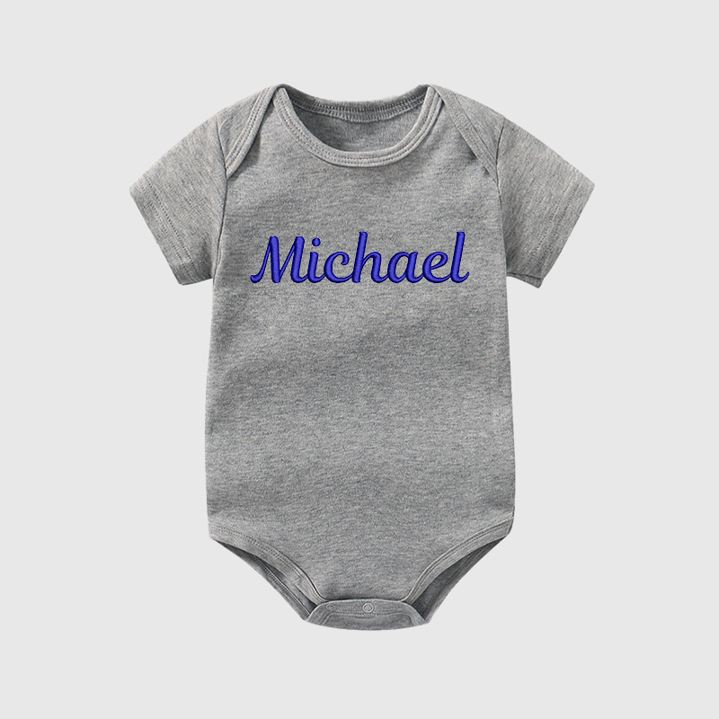 Personalized Baby Embroidered Cozy Onesie| BBCloth53