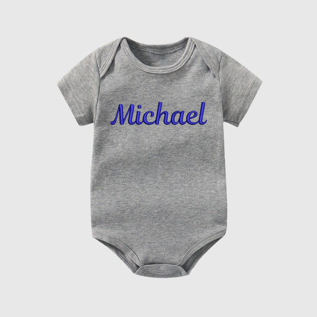 Personalized Baby Embroidered Cozy Onesie| BBCloth53