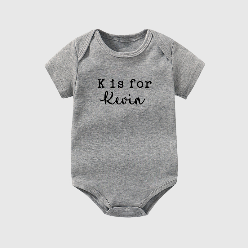 Personalized Baby N is for Name Cozy Onesie| BBcloth2203
