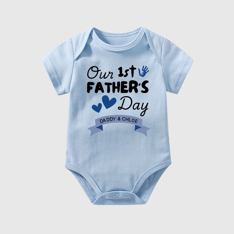Personalized Happy First Father's Day Cozy Onesie| BBcloth2227