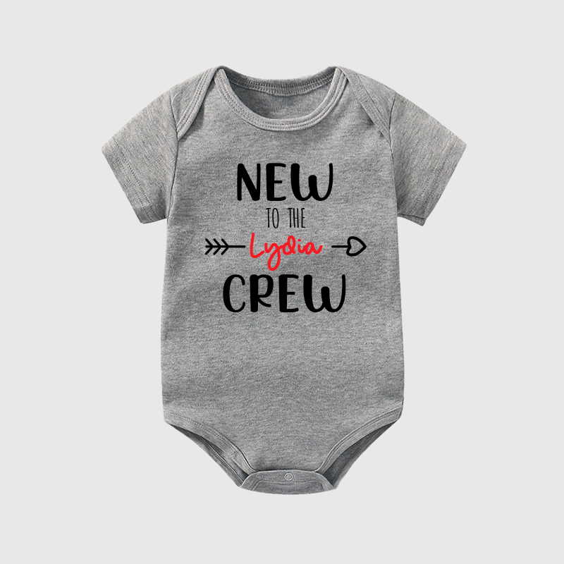 Personalized Baby New To The Crew Cozy Onesie| BBCloth17