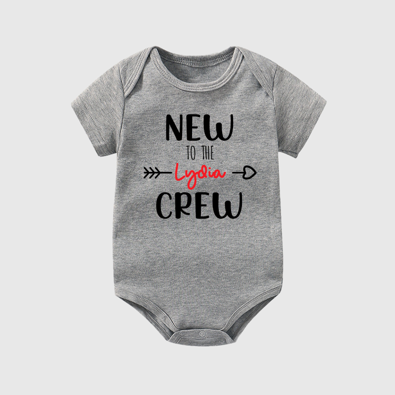 Personalized Baby New To The Crew Cozy Onesie| BBCloth17