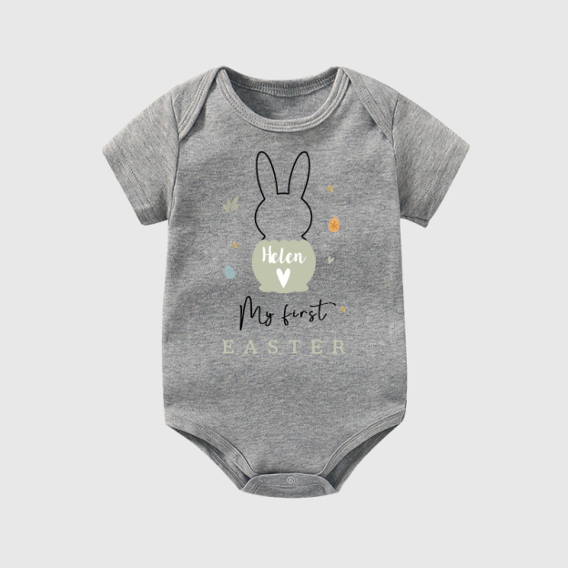 Personalized Baby First Easter Onesie| BBCloth18