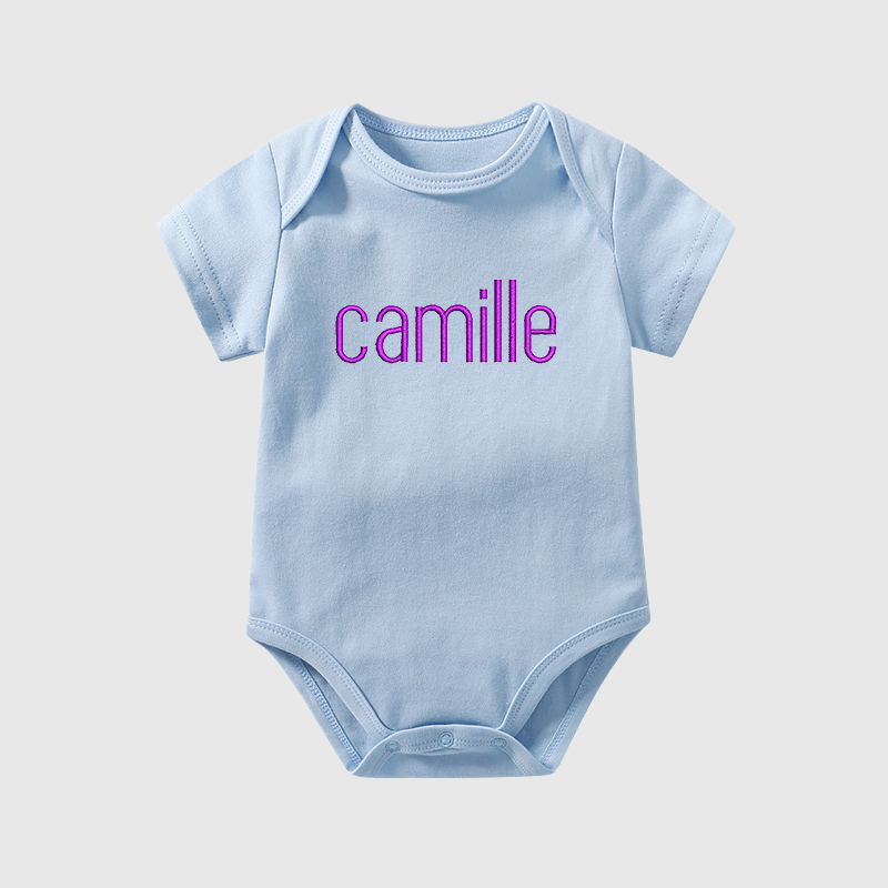 Personalized Baby Embroidered Cozy Onesie| BBCloth53