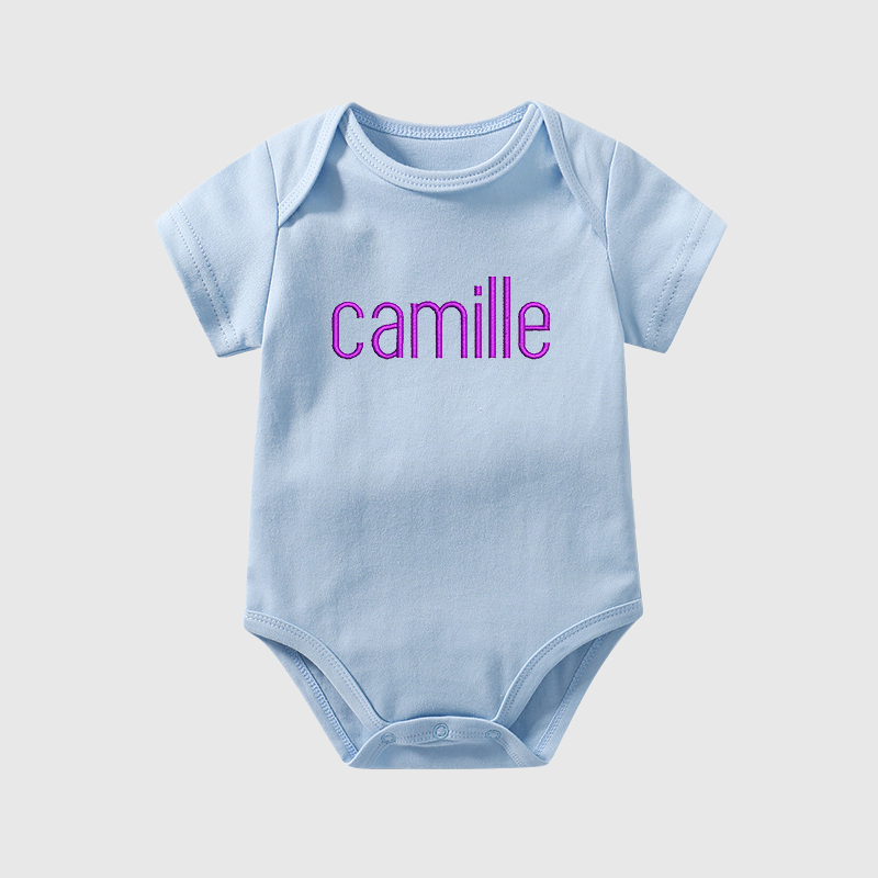 Personalized Baby Embroidered Cozy Onesie| BBCloth53