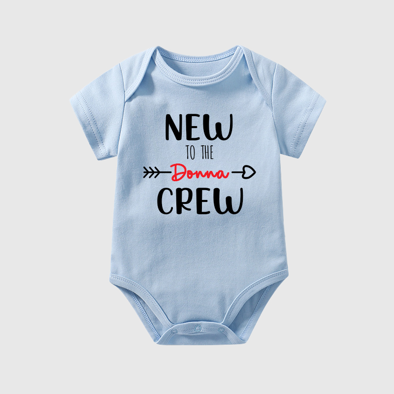 Personalized Baby New To The Crew Cozy Onesie| BBCloth17