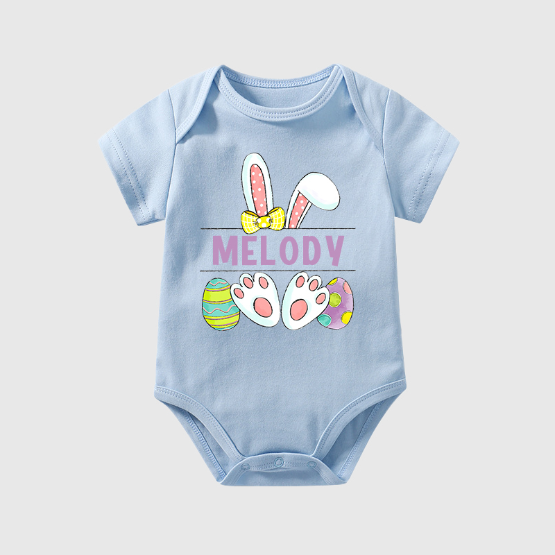 Personalized Baby Easter Cozy Onesie| BBCloth20