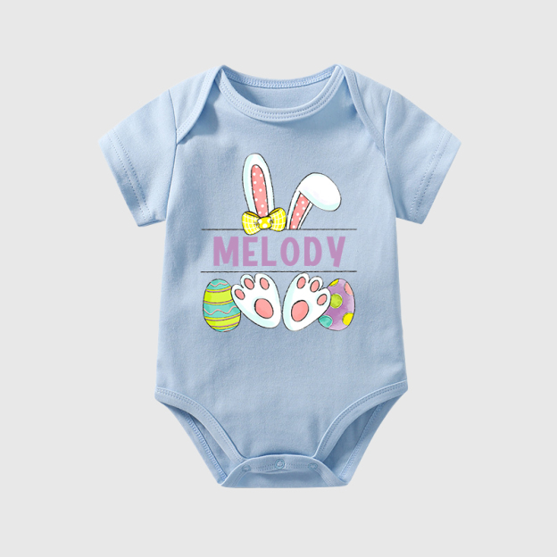 Personalized Baby Easter Cozy Onesie| BBCloth20