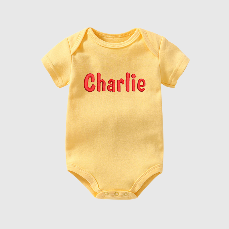 Personalized Baby Embroidered Cozy Onesie| BBCloth53