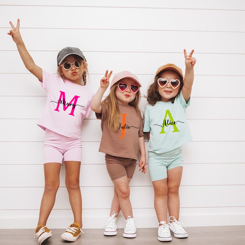 Personalized Kids Initials & Name Toddler Set | Cloth136