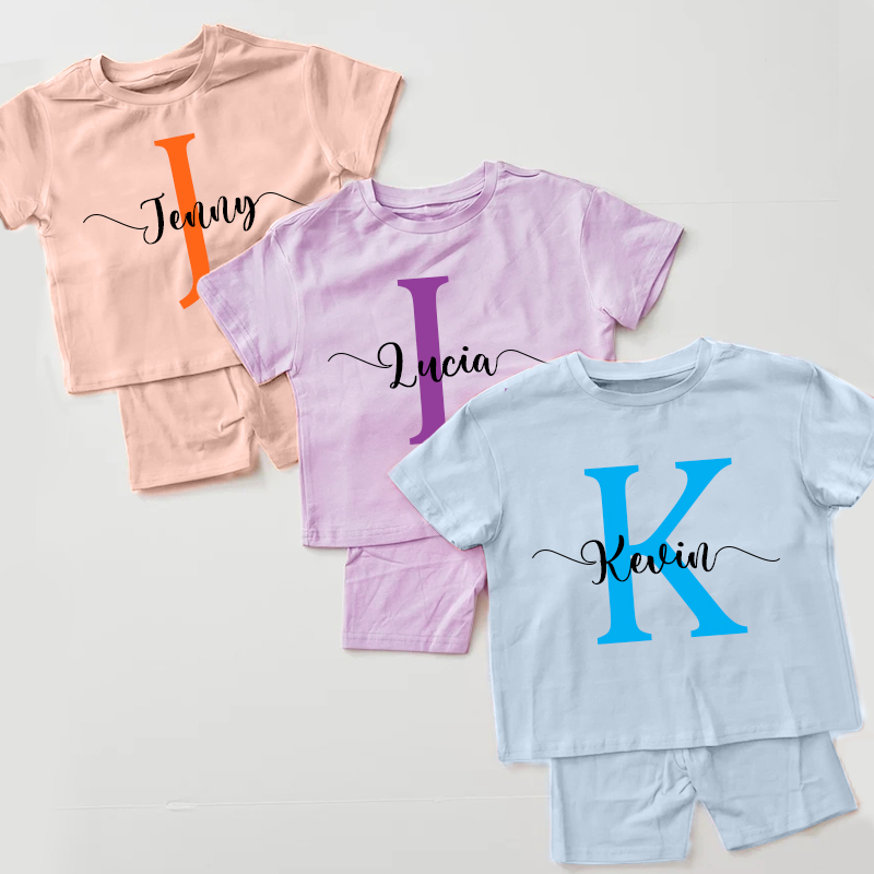 Personalized Kids Initials & Name Toddler Set | Cloth136