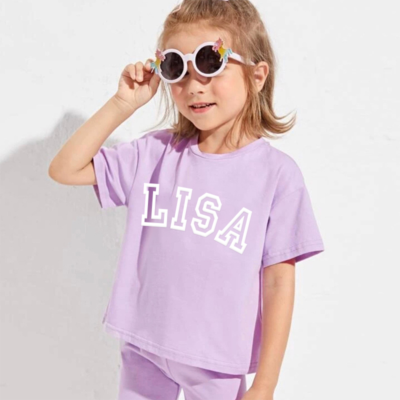 Personalized Kids Puff Vinyl Toddler Shorts Set| Cloth156