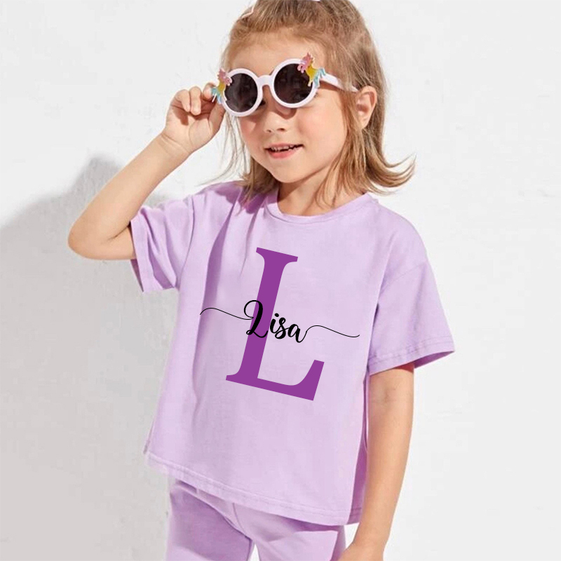 Personalized Kids Initials & Name Toddler Set | Cloth136