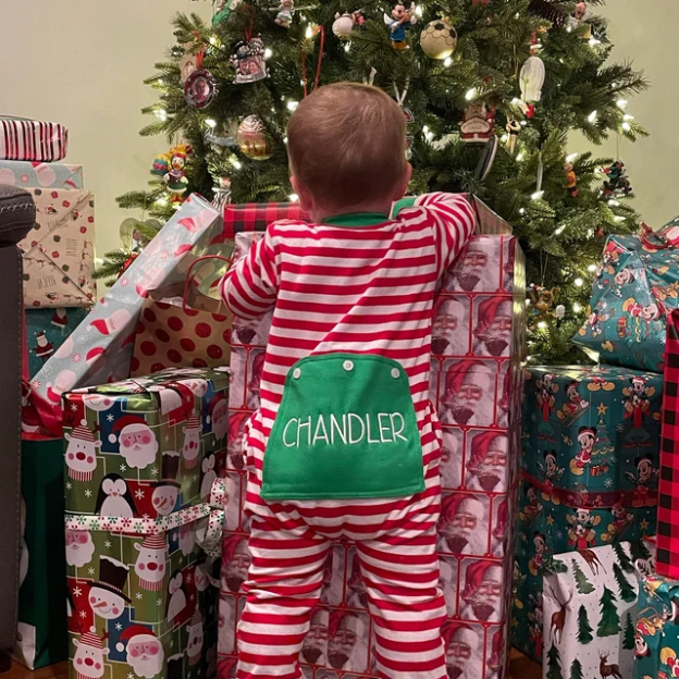 Personalized Embroidered Butt Flap Christmas Pajamas| Cloth99