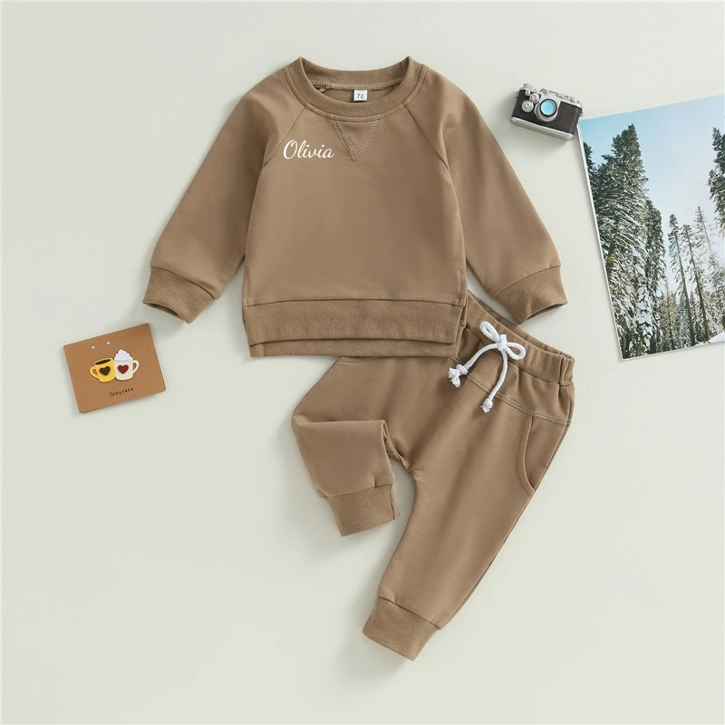 Personalized Kids Unisex Sweatshirt Jogger Set| Cloth109
