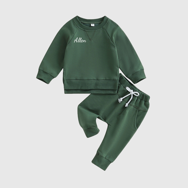 Personalized Kids Unisex Sweatshirt Jogger Set| Cloth109