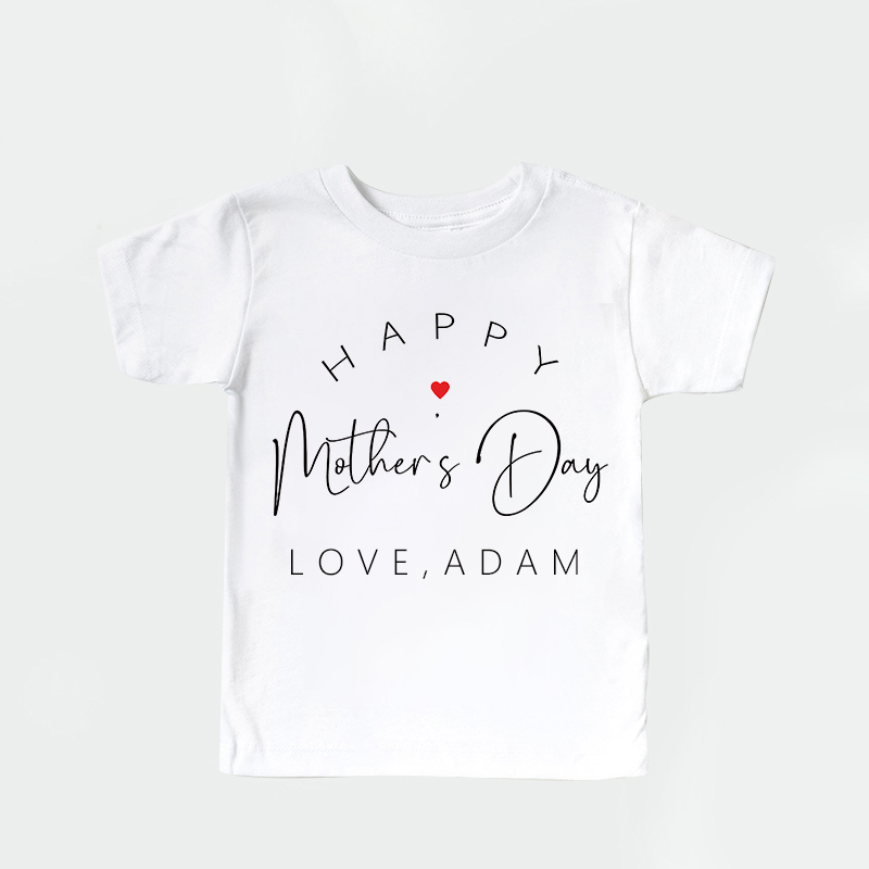 Personalized Kid Happy Mother's Day T-Shirt| Cloth1438