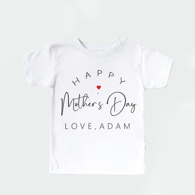 Personalized Kid Happy Mother's Day T-Shirt| Cloth1438