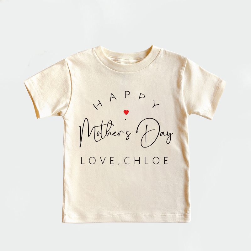 Personalized Kid Happy Mother's Day T-Shirt| Cloth1438
