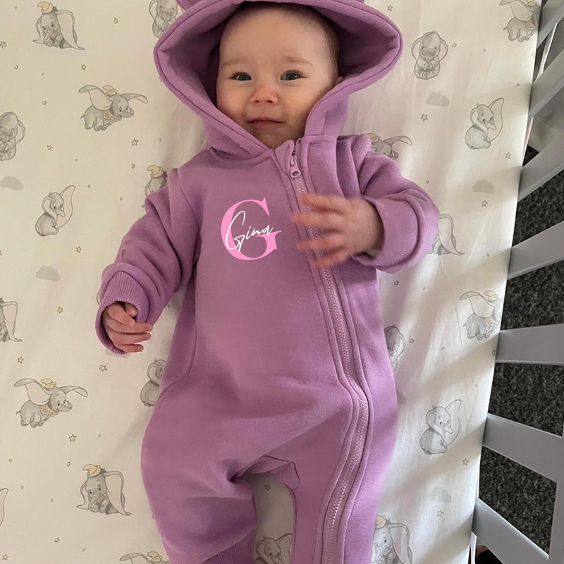 Personalized Baby Bear Cozy Romper| Cloth115