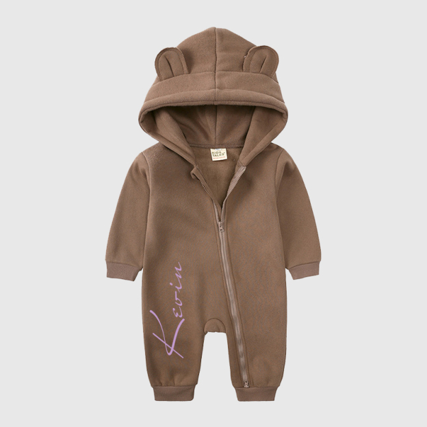 Personalized Baby Bear Cozy Romper| Cloth98