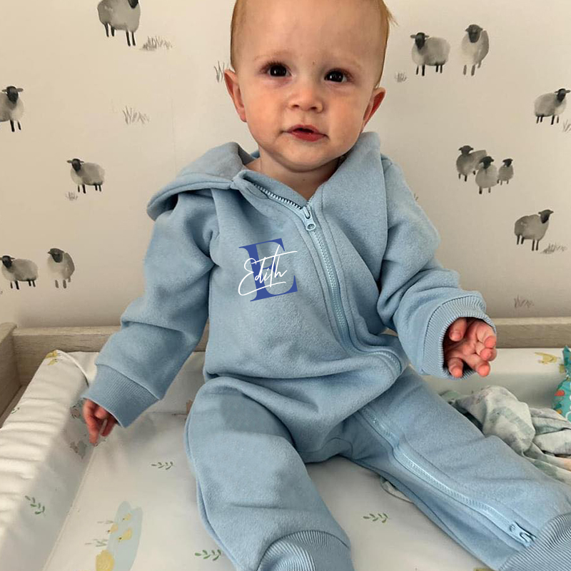 Personalized Baby Bear Cozy Romper| Cloth115