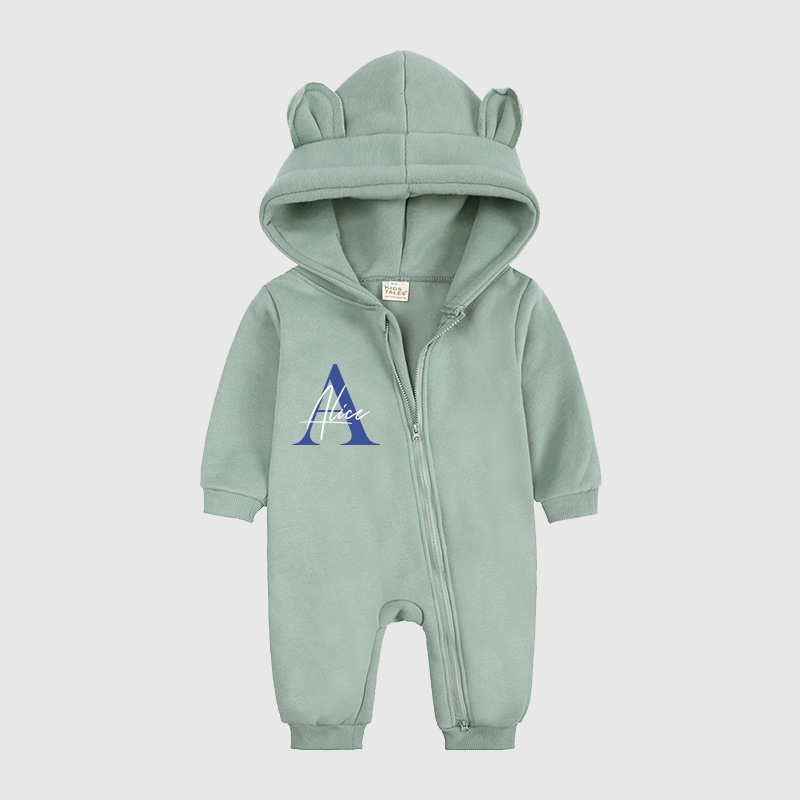 Personalized Baby Bear Cozy Romper| Cloth115