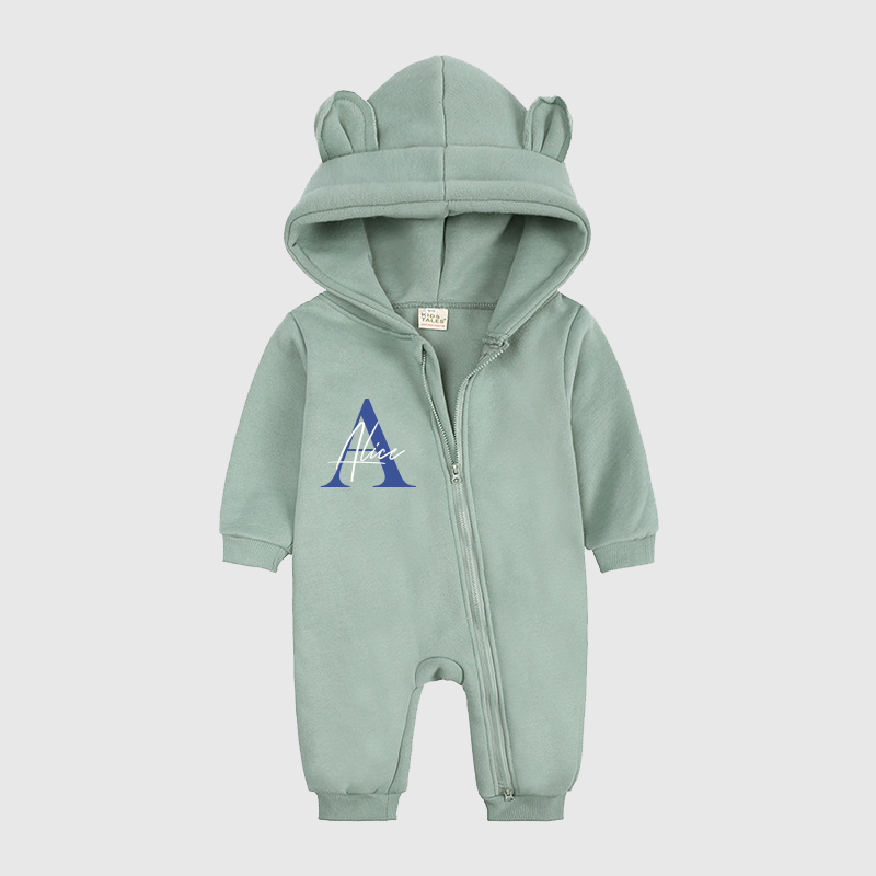 Personalized Baby Bear Cozy Romper| Cloth115