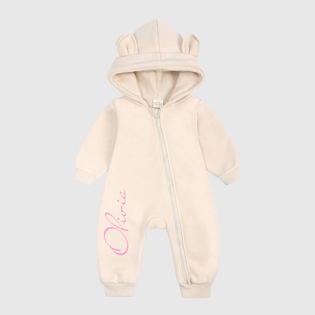 Personalized Baby Bear Cozy Romper| Cloth98