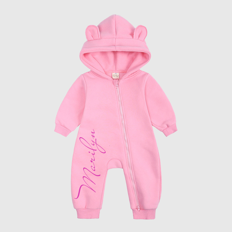 Personalized Baby Bear Cozy Romper| Cloth98