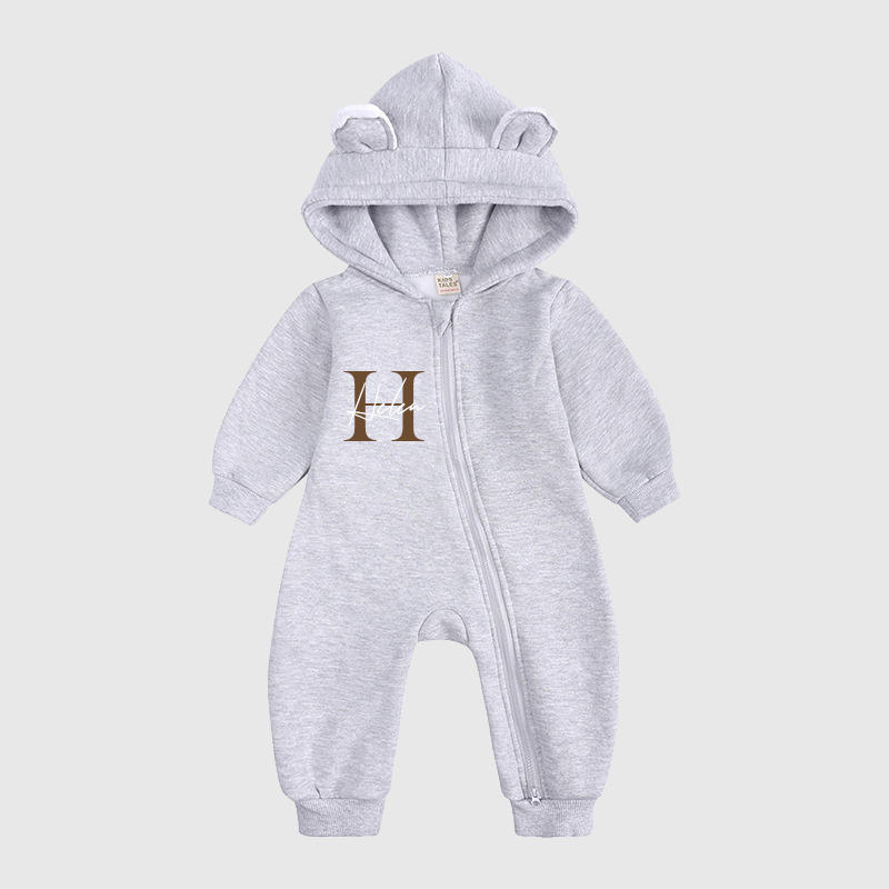 Personalized Baby Bear Cozy Romper| Cloth115