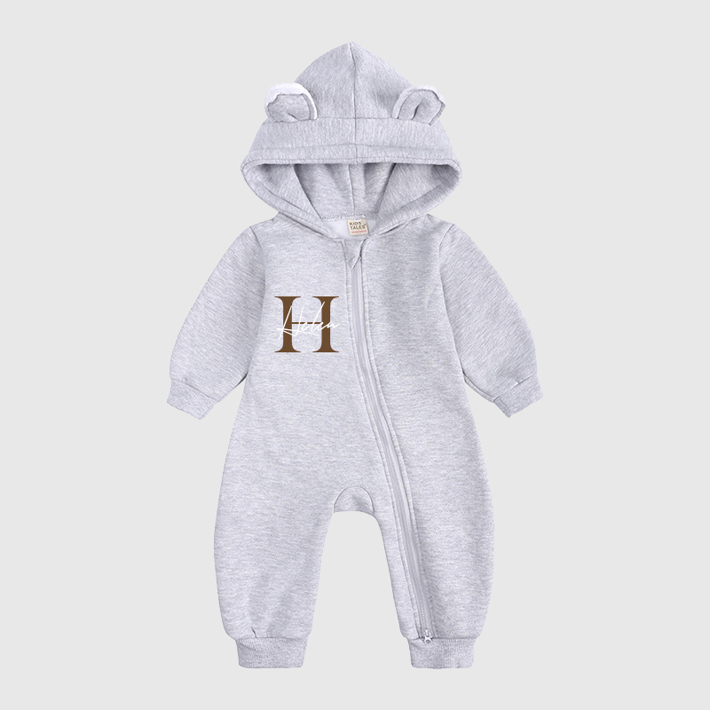 Personalized Baby Bear Cozy Romper| Cloth115